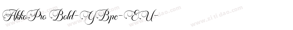 AkkoPro Bold-GBpc-EU字体转换